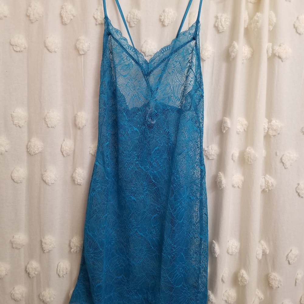 Victoria Secret teal lace lingerie size medium